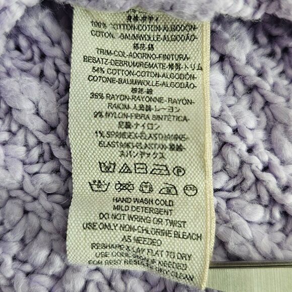 Free People Pandora’s Boat Neck Oversized Slouchy Knit Purple Pullover Sweater - Picture 6 of 8